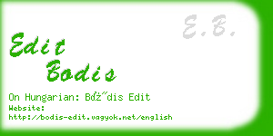 edit bodis business card